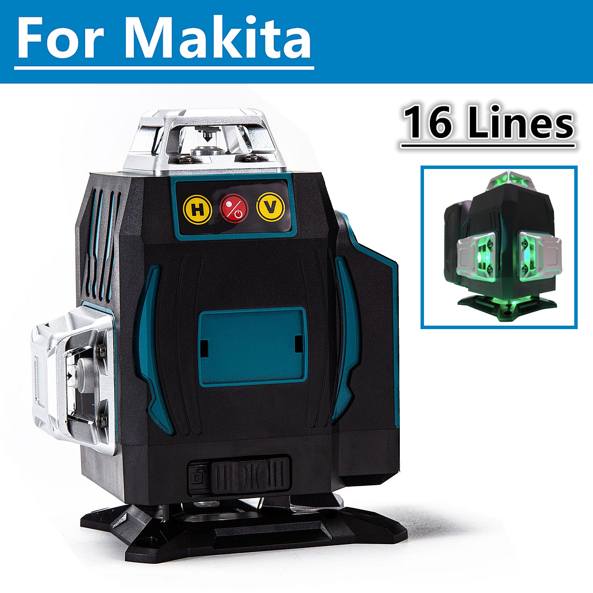 Power Tools Green Color - Makita 18V 배터리용 16라인 4D 레이저