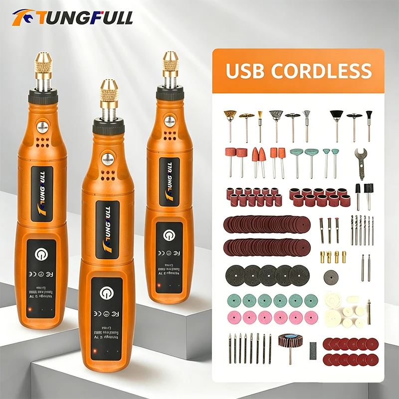Power Tools Equipment - TUNGFULL 미니 전기 그라인더 무선 충전식