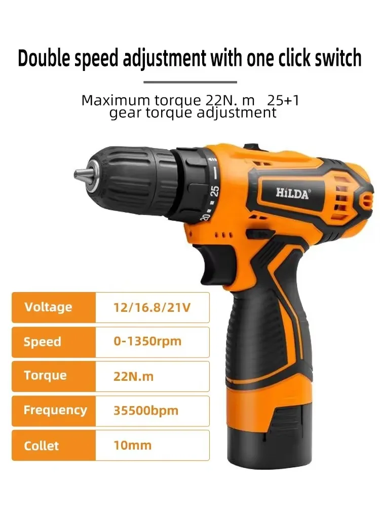 HILDA 12V/16.8V 무선 드릴, LED 조명이 - Power Tools You Must Have 리뷰 및 가격