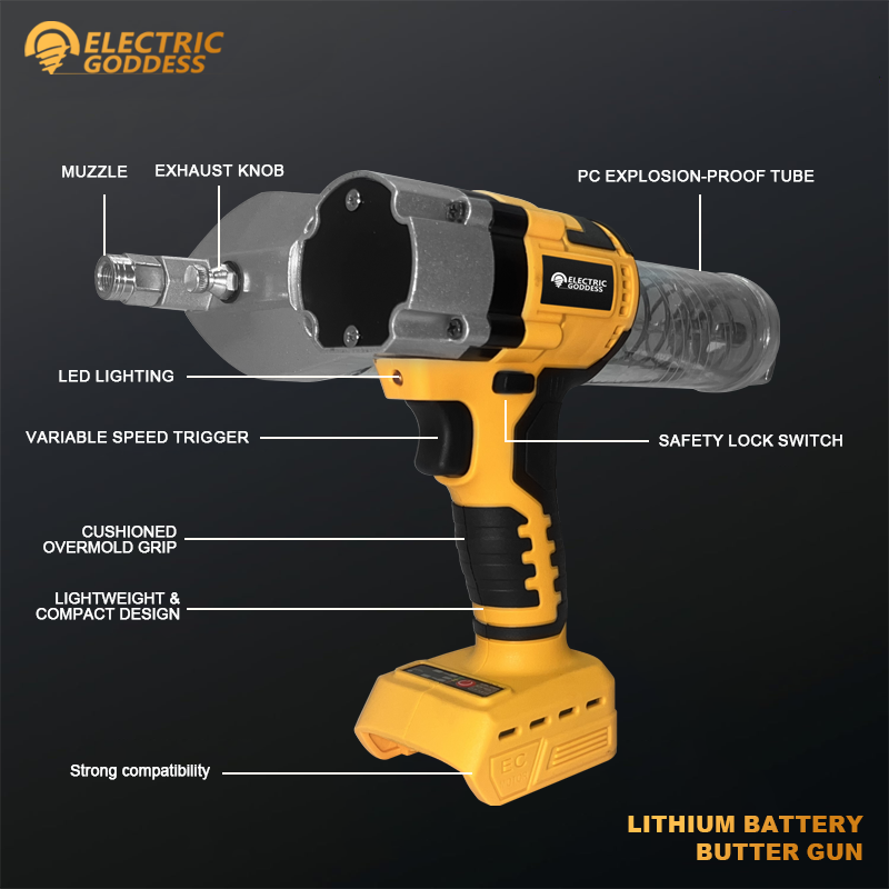 전기 여신 전기 그리스 건 LED 오일 인젝터 지방 기 - Power Tools Equipment 리뷰 및 가격