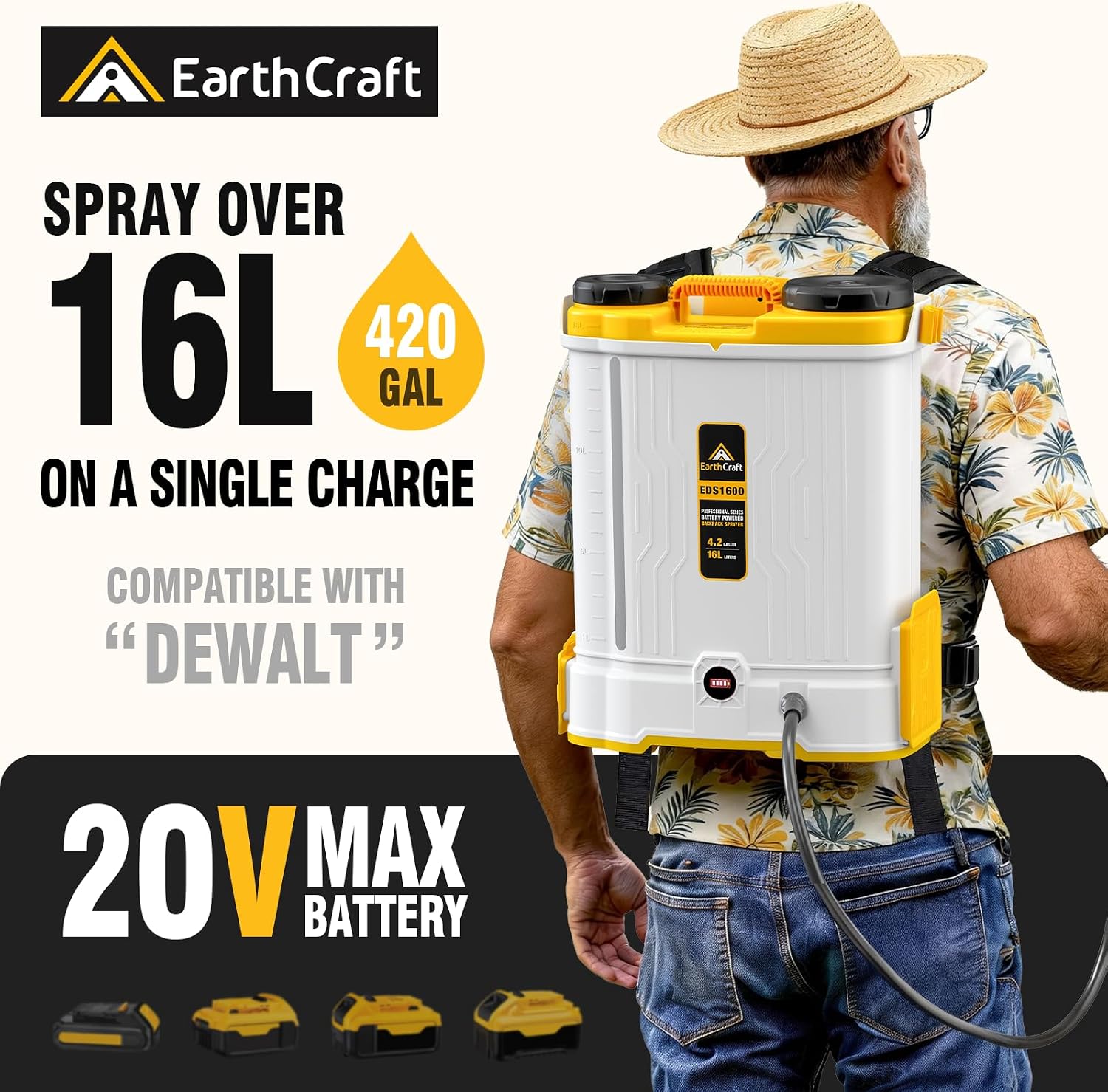 4.2갤런 배터리 구동 백팩 분무기, DeWalt 20 - Power Tools Equipment 리뷰 및 가격